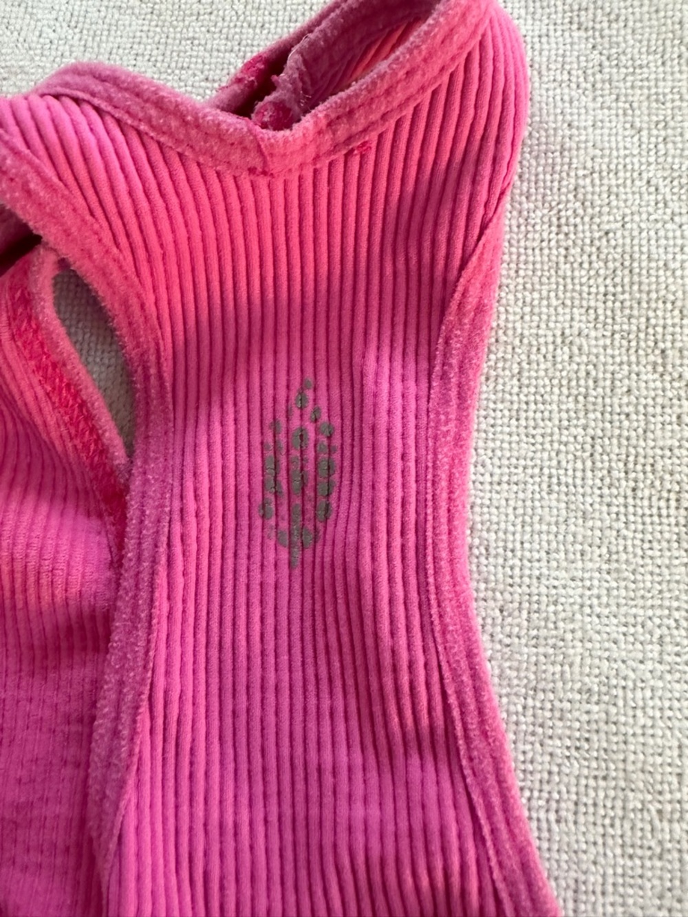 FP Movement by Free People Pink Ribbed Racerback Tank - Picture 2 of 2